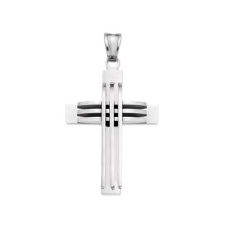 Μοτίφ Senza Men&#039;s Steel, Σταυρός με γραμμές από ατσάλι