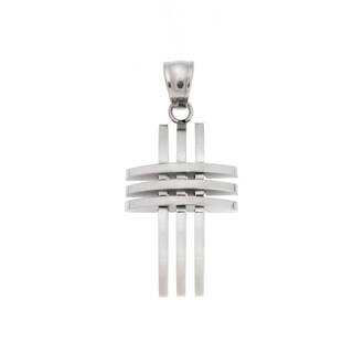Μοτίφ Senza Men&#039;s Steel, Σταυρός με διάτρητες γραμμές από ατσάλι