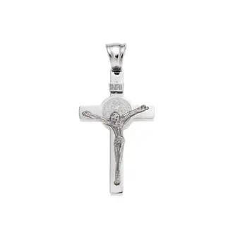 Μοτίφ Senza Men&#039;s Steel, Σταυρός με τον Εσταυρωμένο από ατσάλι