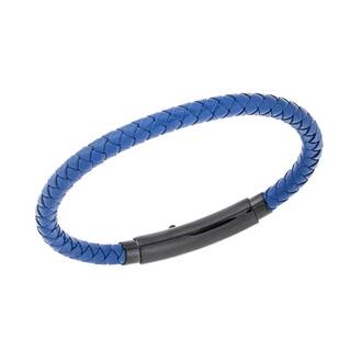 Βραχιόλι Senza Men&#039;s Steel Blue Leather Strap
