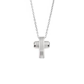 Κολιέ Senza Men&#039;s Steel, Σταυρός από Ατσάλι