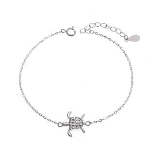 Βραχιόλι Senza Silver 925, Χελώνα με ζιργκόν