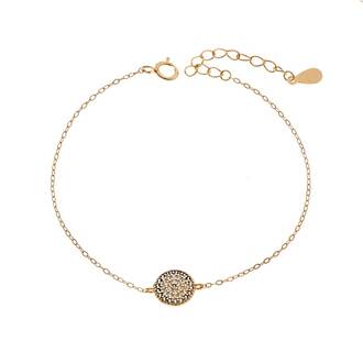 Βραχιόλι Senza Silver 925 Gold Plated, Μάτι-στόχος με ζιργκόν