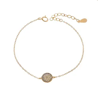 Βραχιόλι Senza Silver 925 Gold Plated, Μάτι-στόχος με ζιργκόν