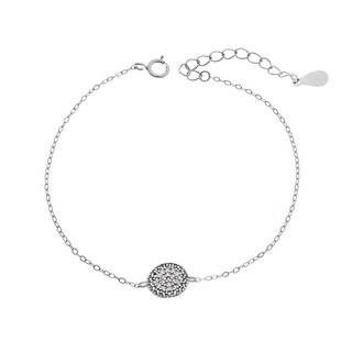 Βραχιόλι Senza Silver 925, Μάτι-στόχος με ζιργκόν