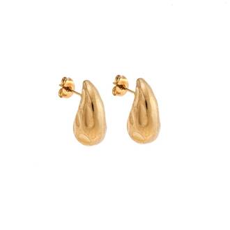 Σκουλαρίκια Γυναικεία SENZA Gold Plated Steel, με σταγόνα