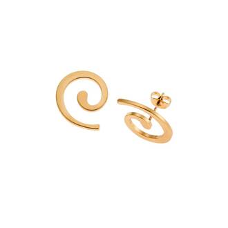 Σκουλαρίκια Γυναικεία SENZA Gold Plated Steel, σπείρα