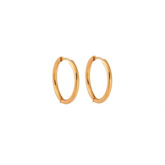 Σκουλαρίκια Γυναικεία SENZA Gold Plated Steel, κρικάκι 1.9 cm