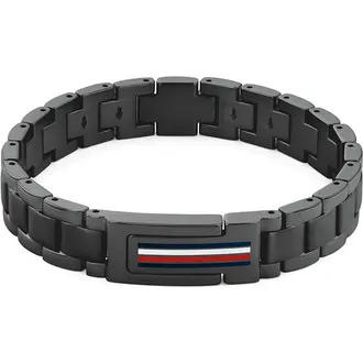 TOMMY HILFIGER Βραχιόλι Μαύρο Από Ανοξείδωτο Ατσάλι 19cm 2790597