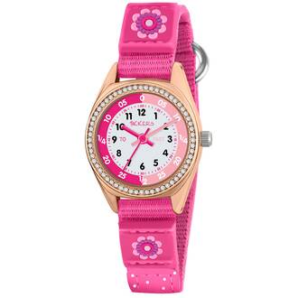 TIKKERS Girls Pink Canvas Strap Flower Set Με Κολιέ Και Τσαντάκι ATK1107