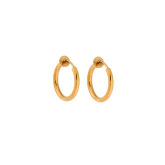 Σκουλαρίκια UNISEX SENZA Gold Plated Steel κρίκος χωρίς τρύπα
