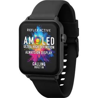 REFLEX ACTIVE Series 30 Amoled Black Smart Calling Watch RA30-2186
