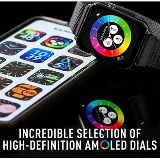 REFLEX ACTIVE Series 30 Amoled Black Mesh Smart Calling Watch RA30-4088, image 4