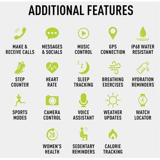 REFLEX ACTIVE Series 30 Amoled Black Mesh Smart Calling Watch RA30-4088, image 5