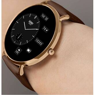 HENRY LONDON Smartwatch Rose & Chocolate Leather HLS65-0002, image 3