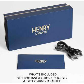 HENRY LONDON Smartwatch Black & Black Leather HLS65-0005, image 6