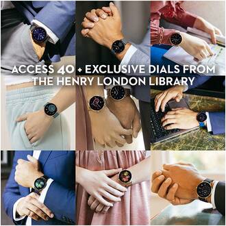 HENRY LONDON Smartwatch Gold & Chocolate Leather HLS65-0007, image 5