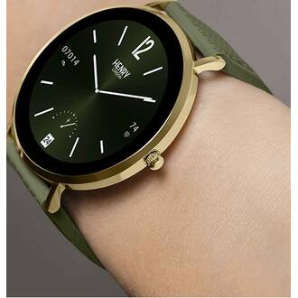 HENRY LONDON Smartwatch Gold & Forest Silicone HLS65-0018, image 3