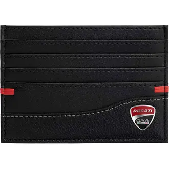 DUCATI Sicuro Καρτοθήκη Μαύρη Από Δέρμα 105mm x 77mm DTLGD0000602