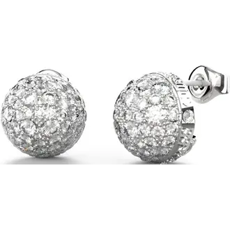 GUESS STEEL Calypso Ασημένια Σκουλαρίκια Με Ζιργκόν JUBE04457JWRHT-U