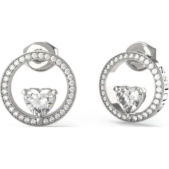 GUESS STEEL Mama Non Mama Ασημένια Σκουλαρίκια Με Ζιργκόν JUBE04666JWRHT-U