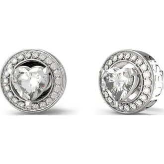 GUESS STEEL Mama Non Mama Ασημένια Σκουλαρίκια Με Ζιργκόν JUBE04669JWRHT-U