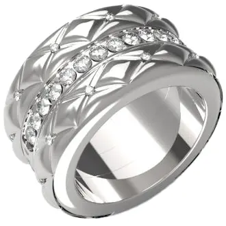 GUESS STEEL Stylish Ασημένιο Δαχτυλίδι Με Ζιργκόν JUBR04592JWRH