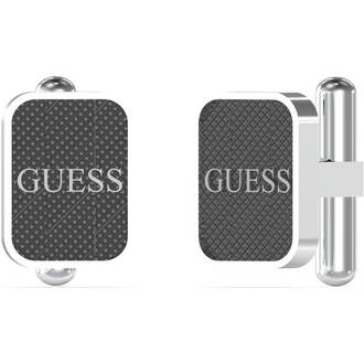 GUESS STEEL Stainless Steel Cufflinks JUMC03215JWSTBKT-U