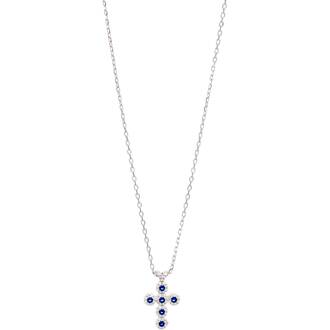 PRINCESILVERO Κολιέ Σταυρός Με Πέτρες Από Ασήμι 925 45cm 4B-KD237-1M