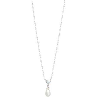 PRINCESILVERO Κολιέ Με Κρεμαστή Πέρλα Από Ασήμι 925 45cm 4TA-KD249-1