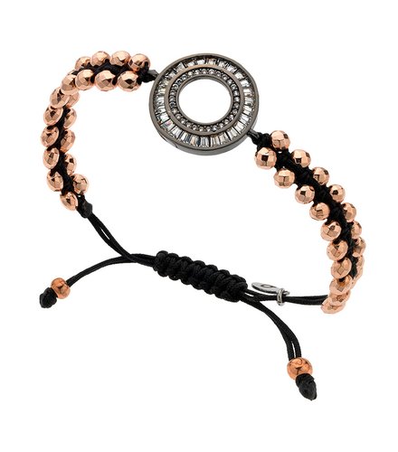 BREEZE Metal Cord Zircons Adjustable Bracelet 310018.3