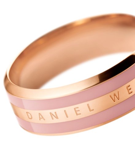 DANIEL WELLINGTON Classic Ροζ Χρυσό Δαχτυλίδι Από Ανοξείδωτο Ατσάλι Και Σμάλτο DW00400063