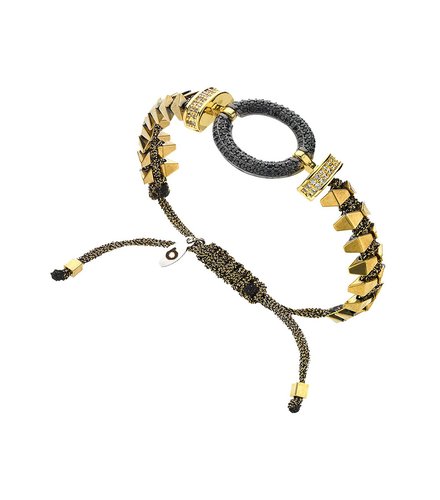 BREEZE Metal Cord Zircons Adjustable Bracelet 310043.1