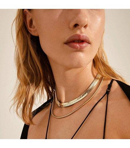PILGRIM Reconnect Chunky Snake Chains 2in1 Set Gold-Platet Necklace 102132011