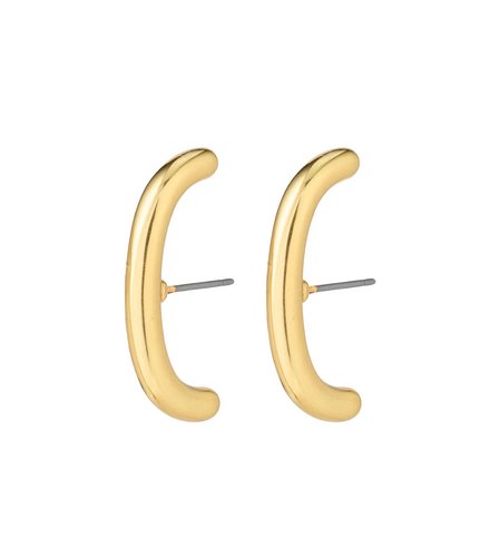 PILGRIM Clarity Half Hoop Gold-Plated Earrings 112132003