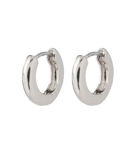 PILGRIM Francis Chunky Mini Huggie Hoop Silver-Plated Earrings 262136003