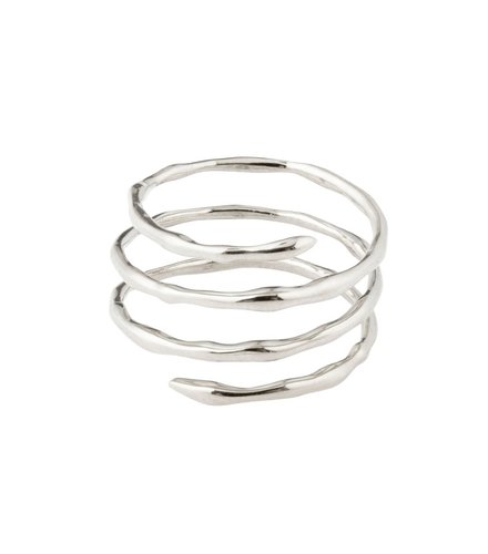 PILGRIM Paula Spiral Silver-Plated Adjustable Ring 262136014