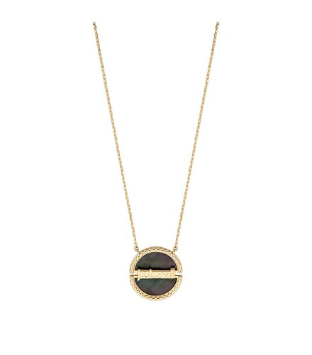 JUST CAVALLI Medaglione Gold Stainless Steel Necklace JCNL01063200