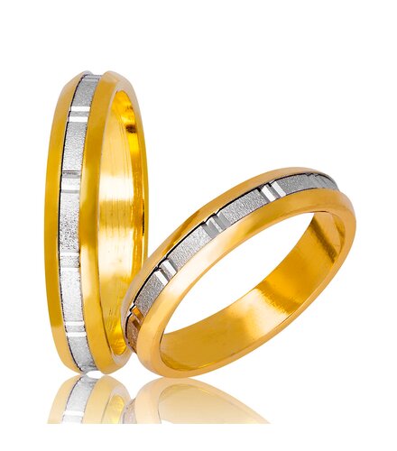 STERGIADIS Wedding Ring With Pattern Gold K14 718-WGGOLD
