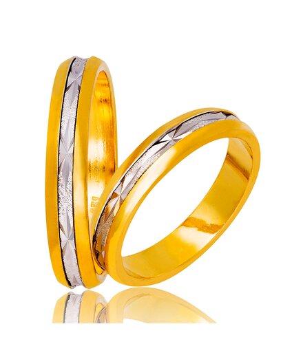 STERGIADIS Wedding Ring With Pattern Gold K14 723-WGGOLD