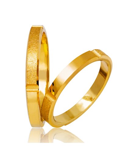 STERGIADIS Wedding Ring With Pattern Gold K14 744-GOLD