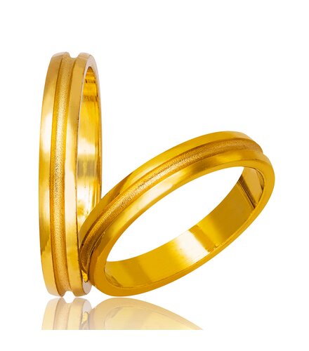 STERGIADIS Wedding Ring With Pattern Gold K14 750-GOLD