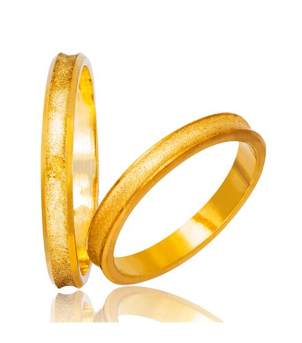 STERGIADIS Wedding Ring With Pattern Gold K14 752-GOLD