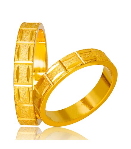 STERGIADIS Βέρα Με Σχέδιο Σε Κίτρινο Χρυσό K14 758-GOLD