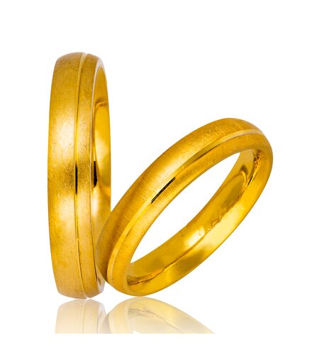 STERGIADIS Wedding Ring With Pattern Gold K14 703-GOLD