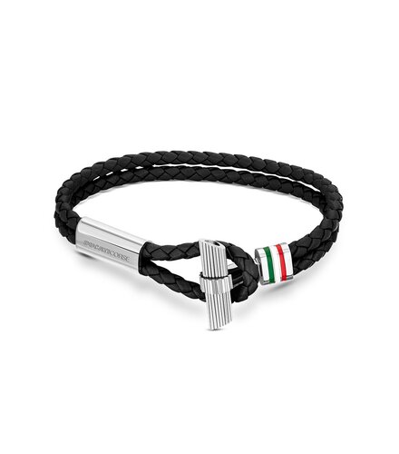 DUCATI Collezione T Leather Stainless Steel Bracelet DTAGB2136801