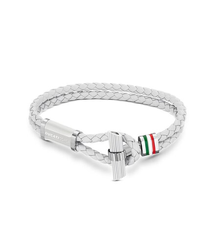 DUCATI Collezione T Leather Stainless Steel Bracelet DTAGB2136811