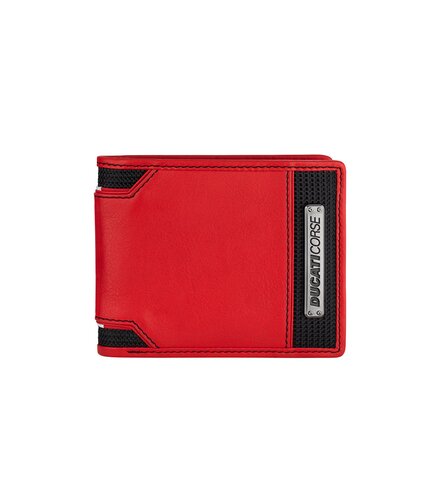 DUCATI Elegante Πορτοφόλι Κόκκινο Από Δέρμα 110mm x 90mm DTLGW2000301