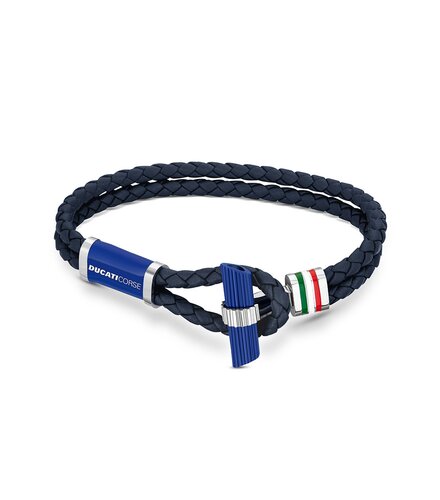 DUCATI Collezione T Leather Stainless Steel Bracelet DTAGB2136809