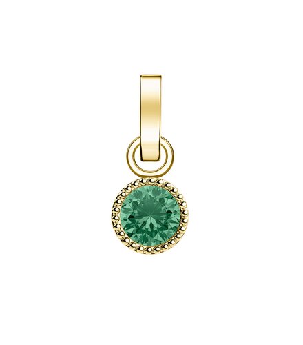 ROSEFIELD Birthstone Χρυσό Μενταγιόν Emerald Από Ανοξείδωτο Ατσάλι PE-GB-MAY